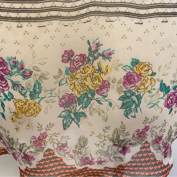 FREE PEOPLE FALLING FOR GEORGETTE BOHEMIAN CHIFFON FLORAL MINI DRESS - Picture 12 of 16